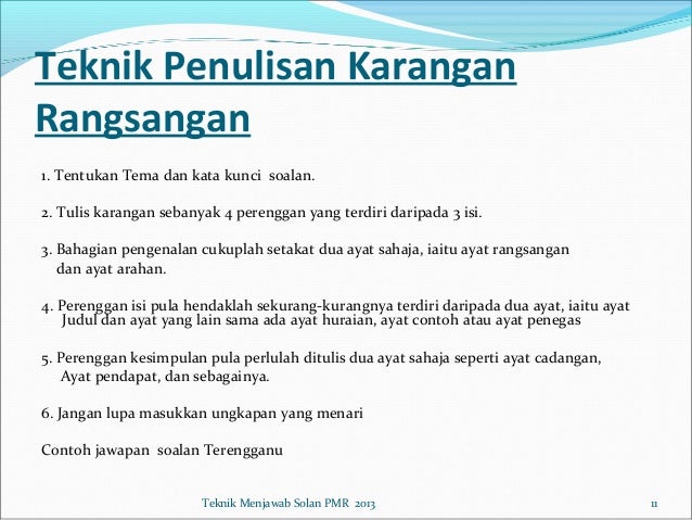 Contoh Soalan Dan Jawapan Penulisan Upsr - Terengganu t