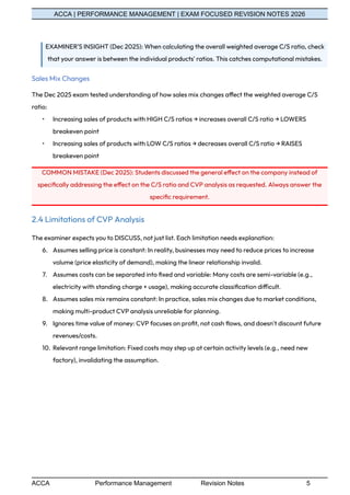 ACCA Performance Management Exam Revision Notes 2026: Key Strategies ...