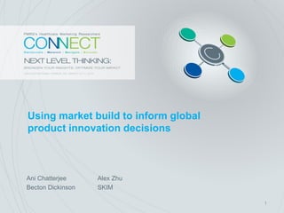1
Using market build to inform global
product innovation decisions
Ani Chatterjee
Becton Dickinson
Alex Zhu
SKIM
 