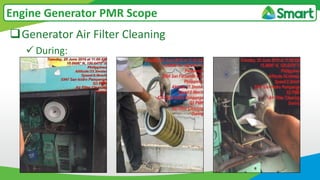 Generator Air Filter Cleaning
 During:
Engine Generator PMR Scope
 
