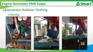 Generator Radiator Flushing
 During:
Engine Generator PMR Scope
 