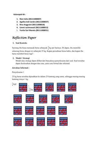 Kelompok 4A :

        1. Rian Indra (06111008007)
        2. Agatha Indi Candra (06111008037)
        3. Rina Anggraini (...