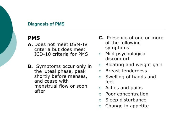 Premenstrual Syndrome