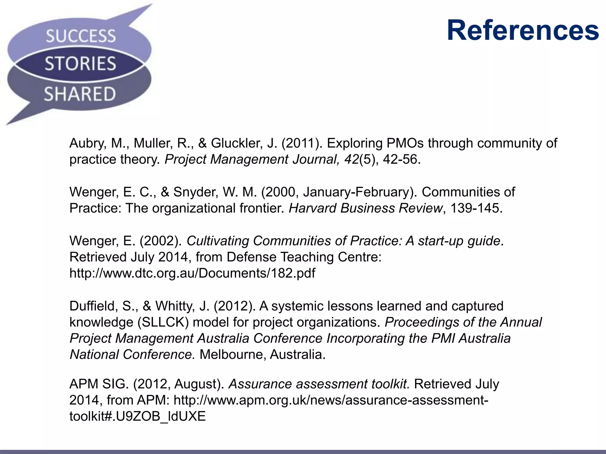 Promoting knowledge sharing in projects | PPTX