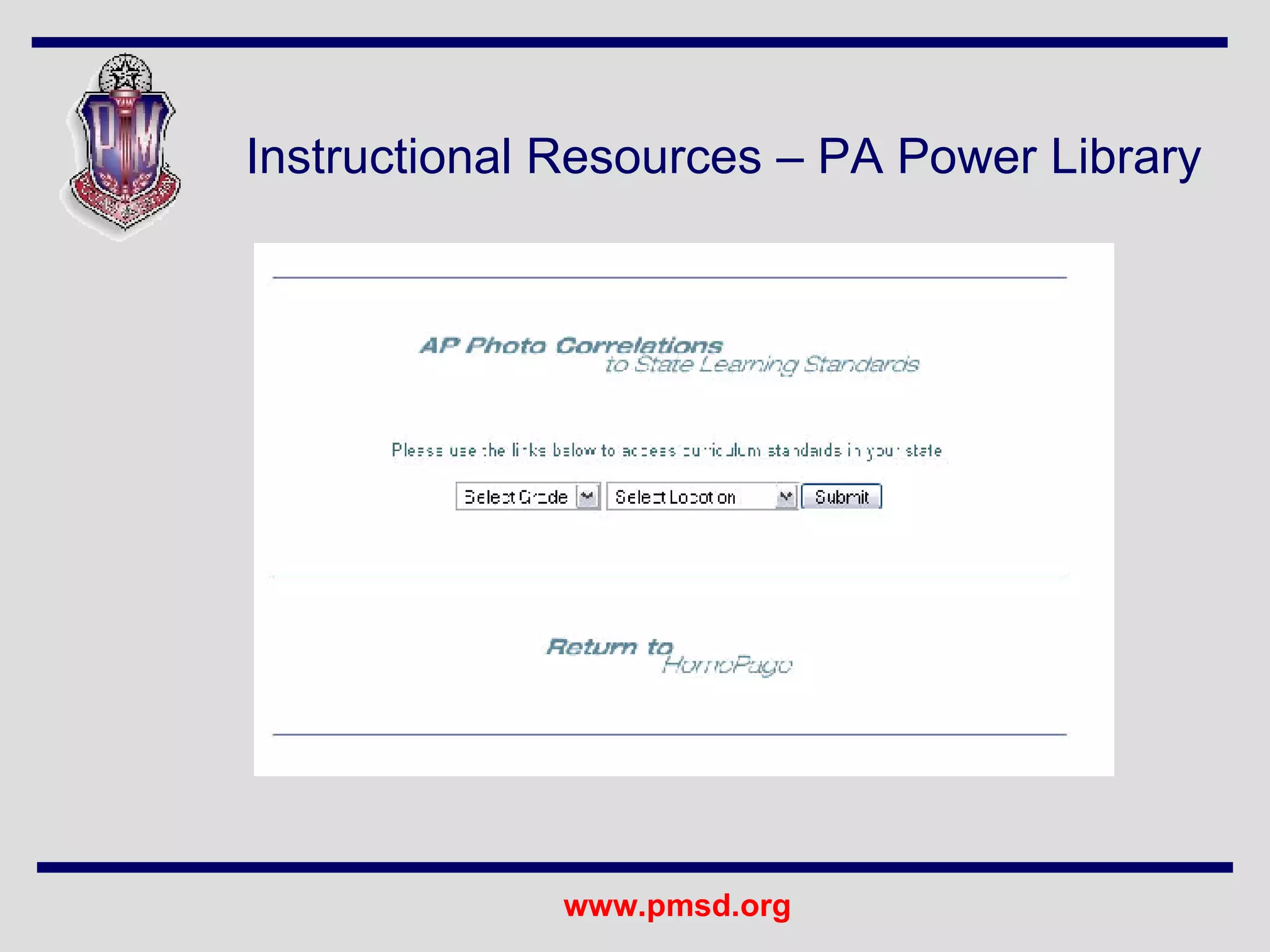 Instructional Resources – PA Power Library 
