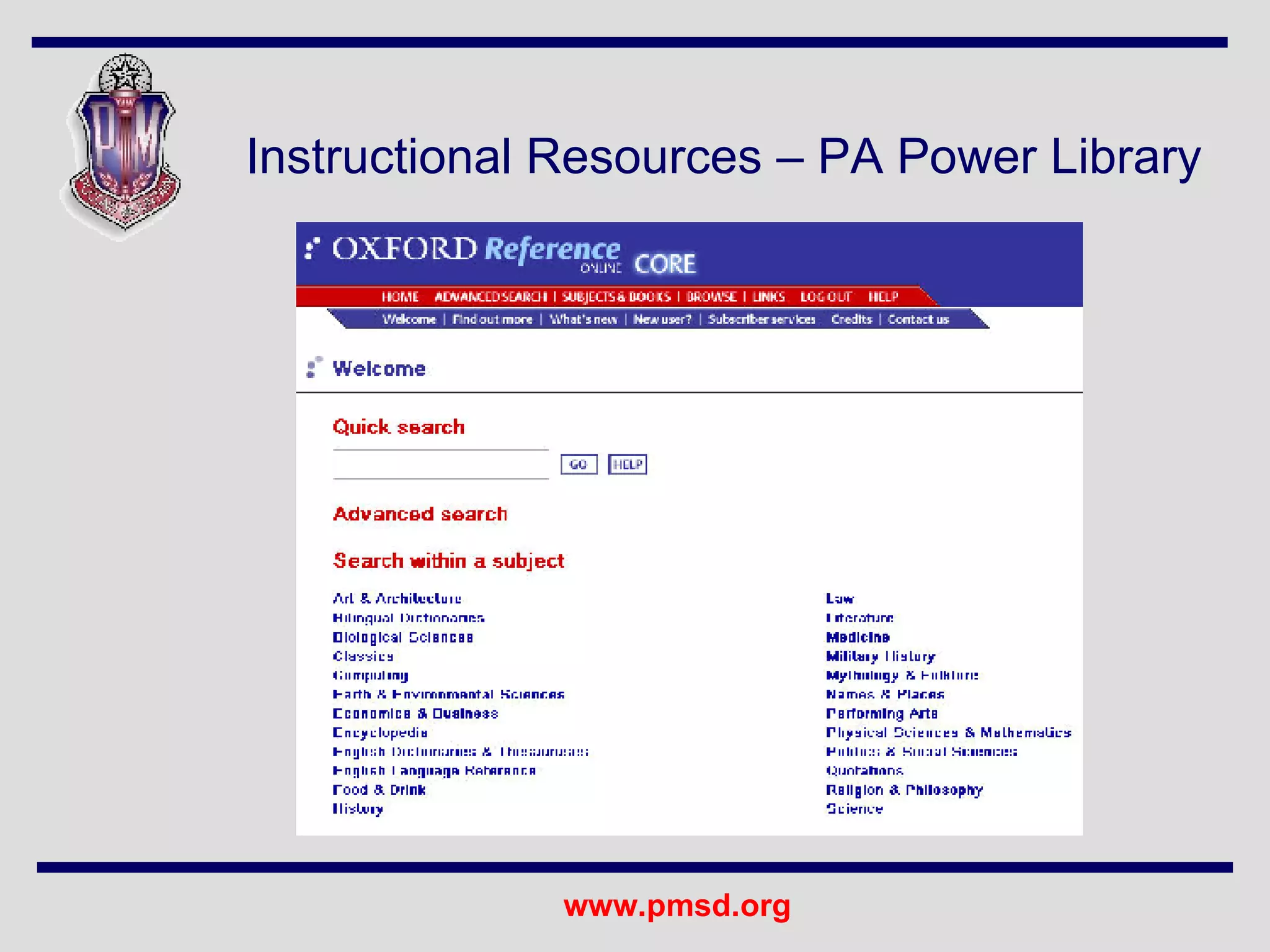 Instructional Resources – PA Power Library 