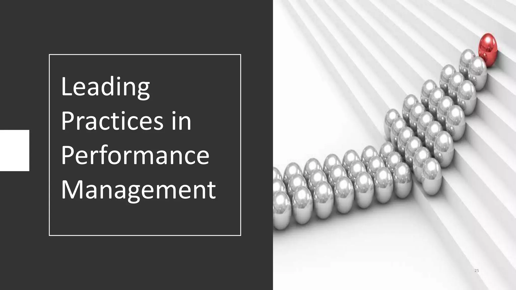 Leading
Practices in
Performance
Management
25
 