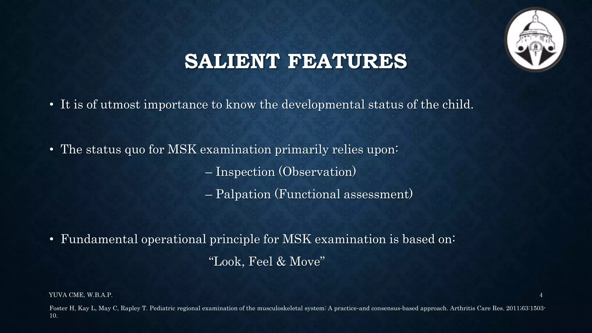 Pediatric musculoskeletal examination including P-GALS | PPTX