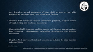 Pediatric musculoskeletal examination including P-GALS | PPTX