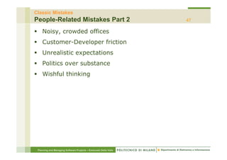 Software Project Fundamentals and Classic Mistakes - P&MSP2010 (1/11) | PDF