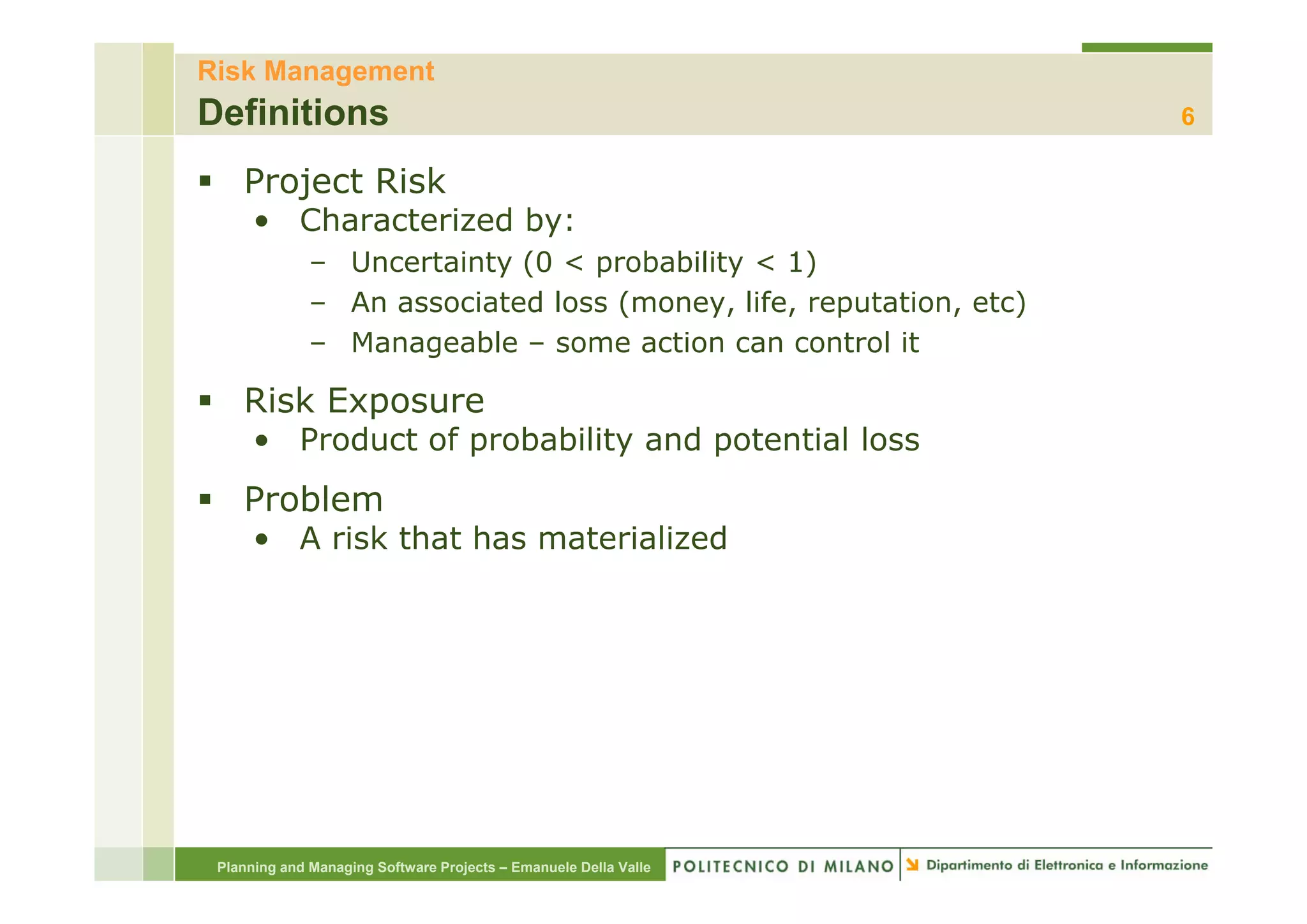 P&msp2010 07 risk-and-change-management | PDF