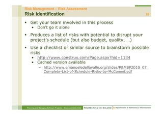 project risk management and reduction risk... P&msp2010 07 risk-and-change-management | PDF