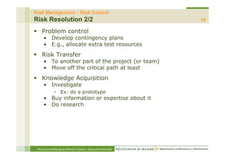 P&msp2010 07 risk-and-change-management | PDF