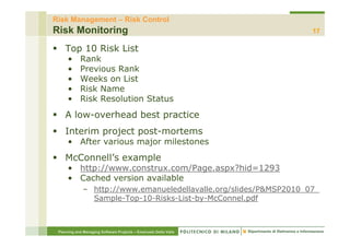 P&msp2010 07 risk-and-change-management | PDF