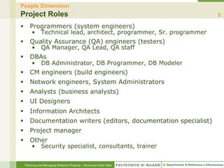 Dimension Programer People Dimension in Software Projects | PDF