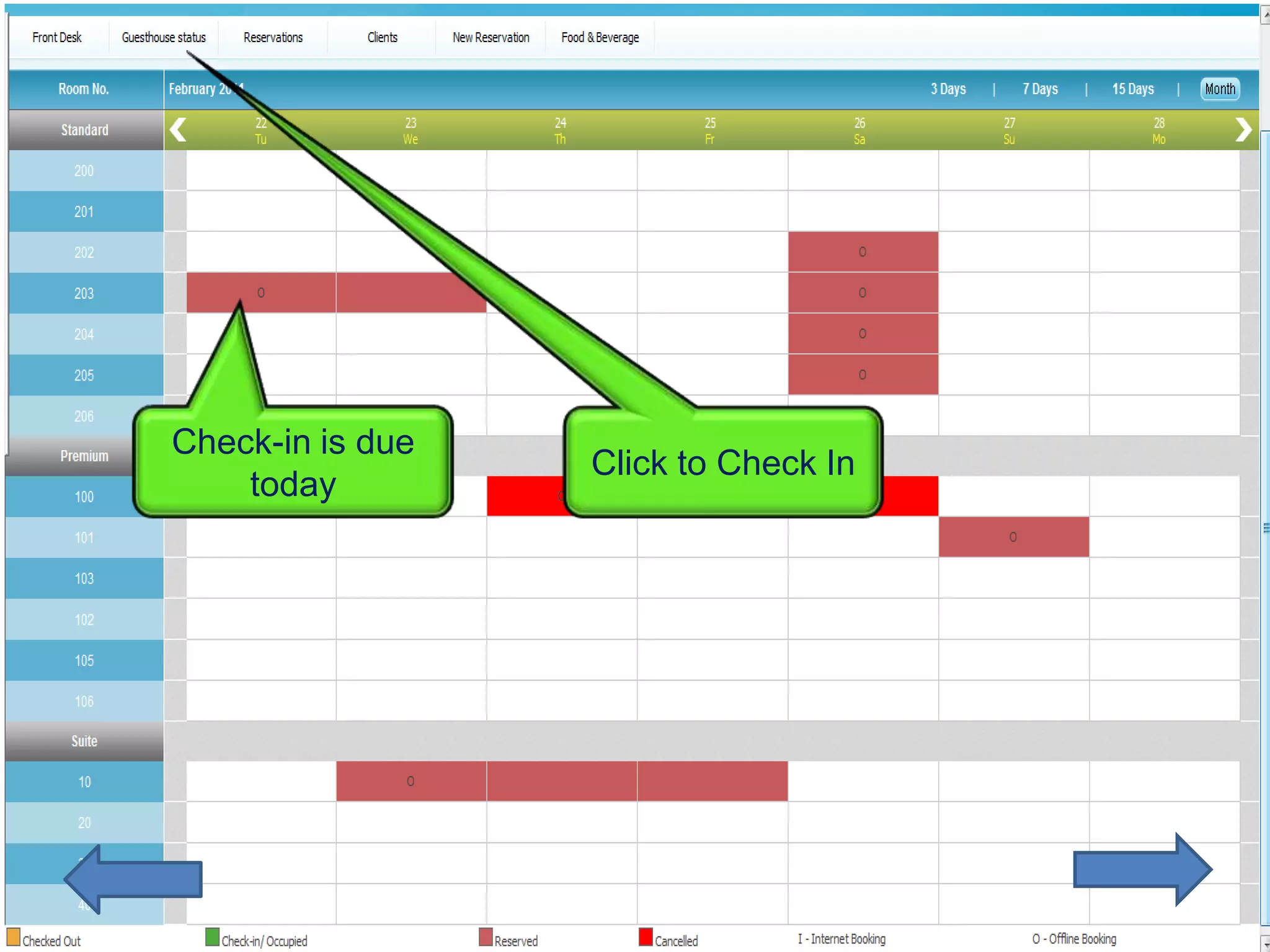 Check-in is due
                  Click to Check In
    today
 