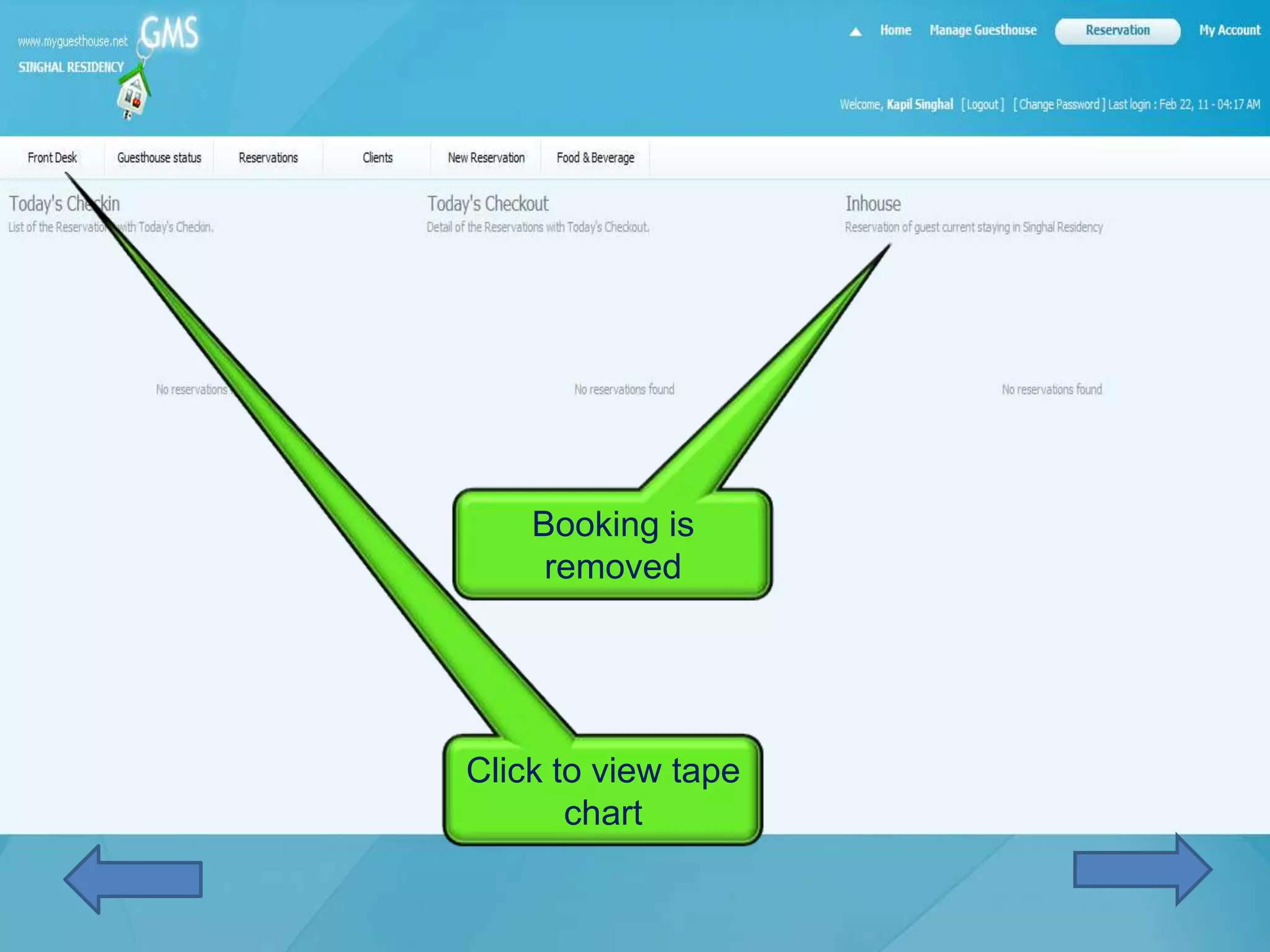 Booking is
     removed




Click to view tape
       chart
 