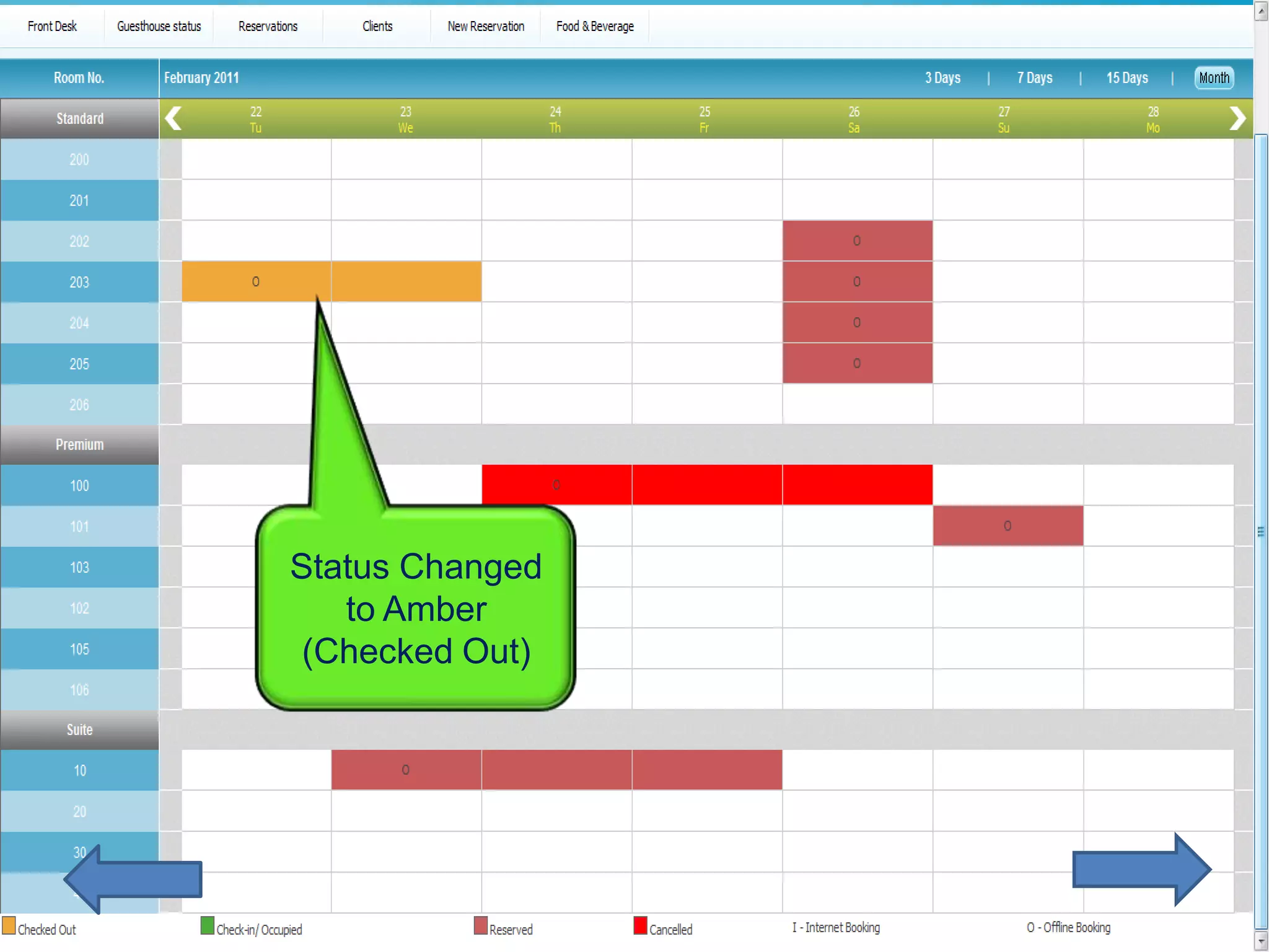 Status Changed
   to Amber
 (Checked Out)
 