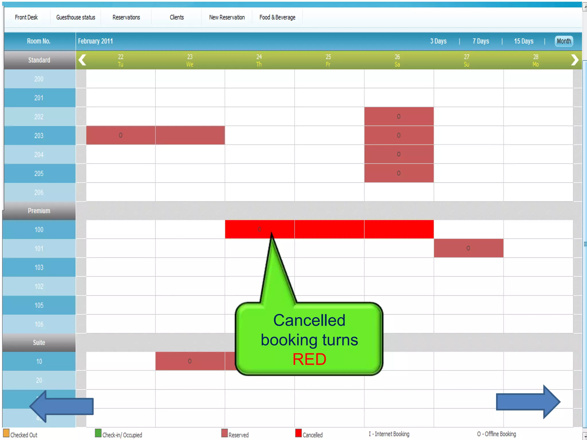 Cancelled
booking turns
    RED
 