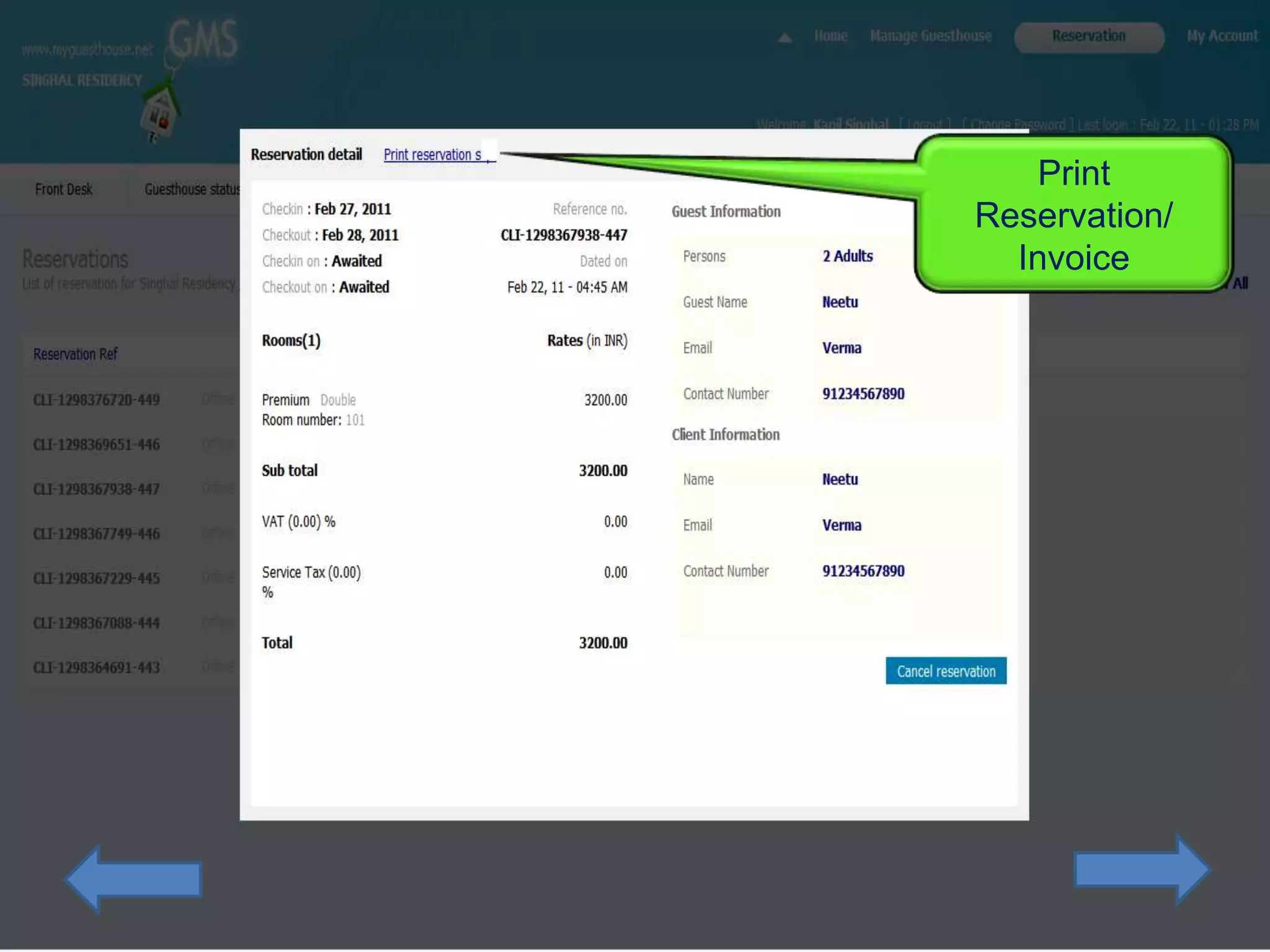 Print
Reservation/
  Invoice
 