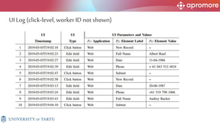 UI Log (click-level, worker ID not shown)
 