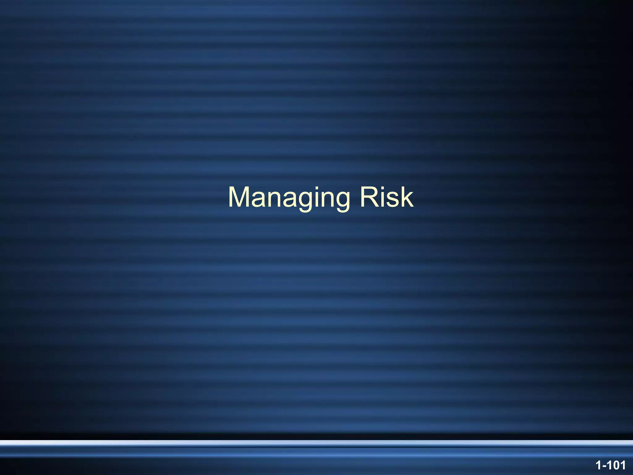 Managing Risk 