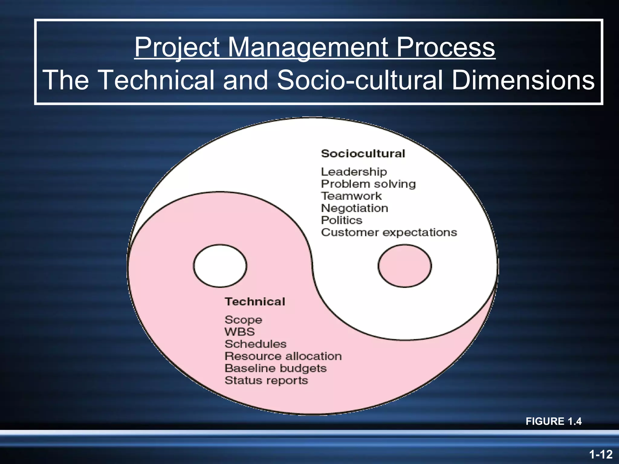 Project Management Process   The Technical and Socio-cultural Dimensions FIGURE 1.4 