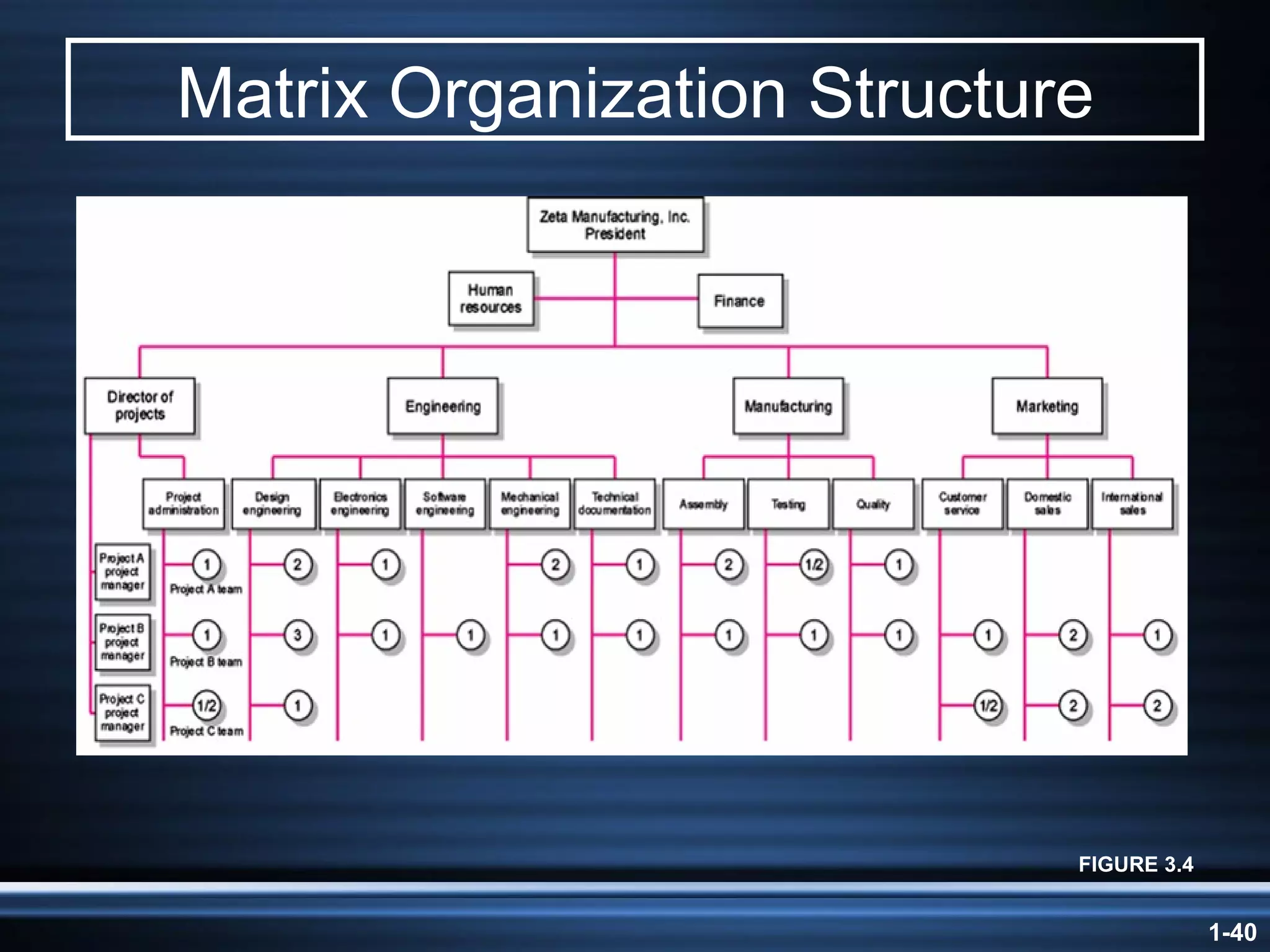 Matrix Organization Structure FIGURE 3.4 