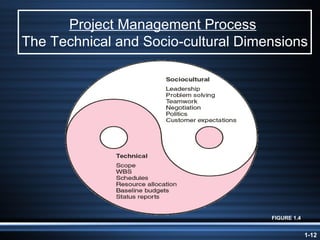 Project Management Process   The Technical and Socio-cultural Dimensions FIGURE 1.4 