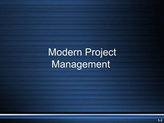 Modern Project Management 