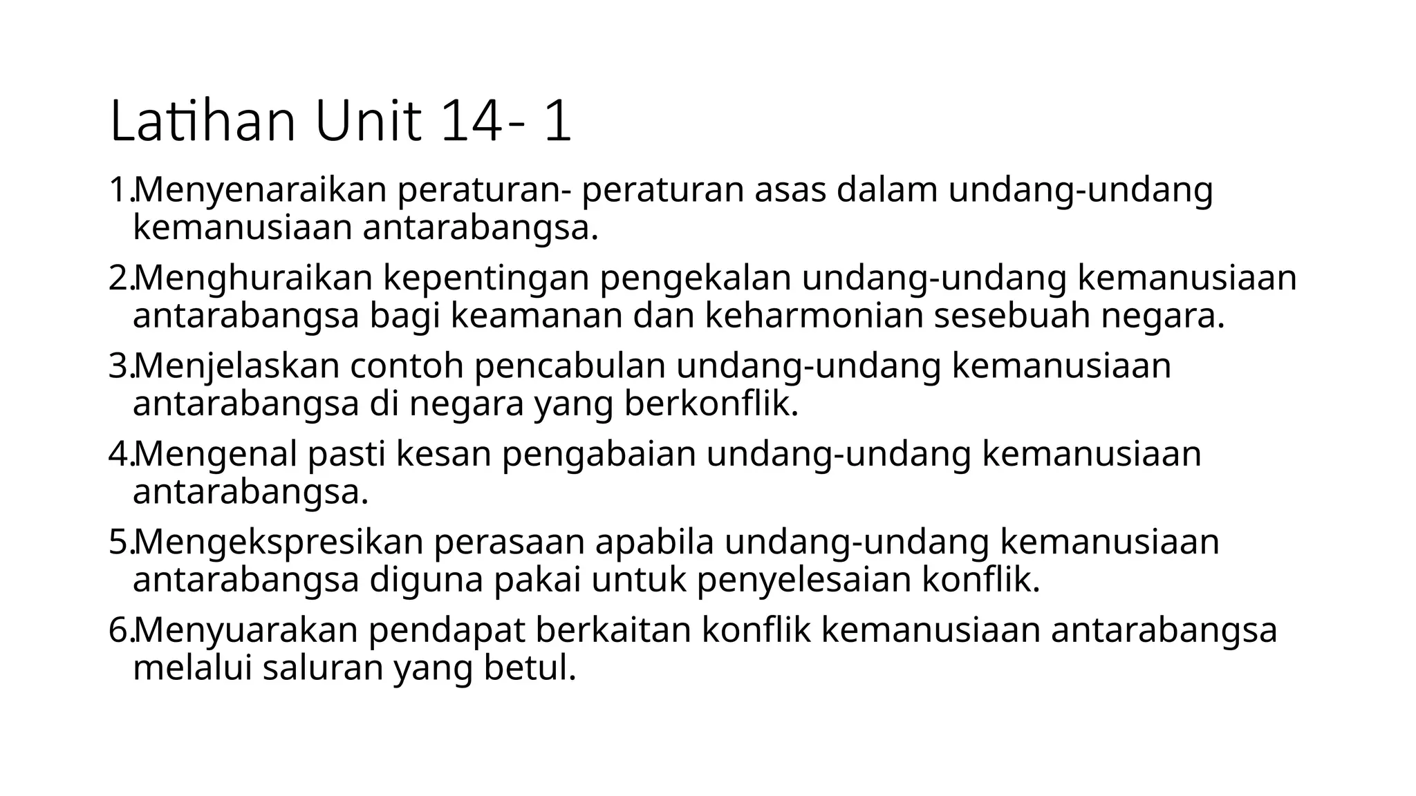 PM T3 Latihan Unit 14 for tingkatan 3 unit 14 | PPT