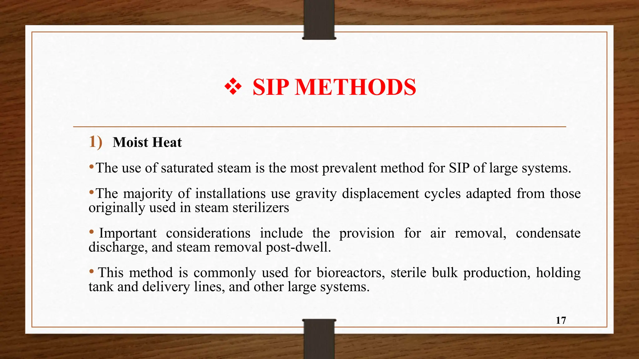 Cleaning in place, Sterilizationin place.pptx
