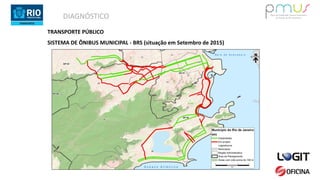 DIAGNÓSTICO
TRANSPORTE PÚBLICO
SISTEMA DE ÔNIBUS MUNICIPAL - BRS (situação em Setembro de 2015)
 