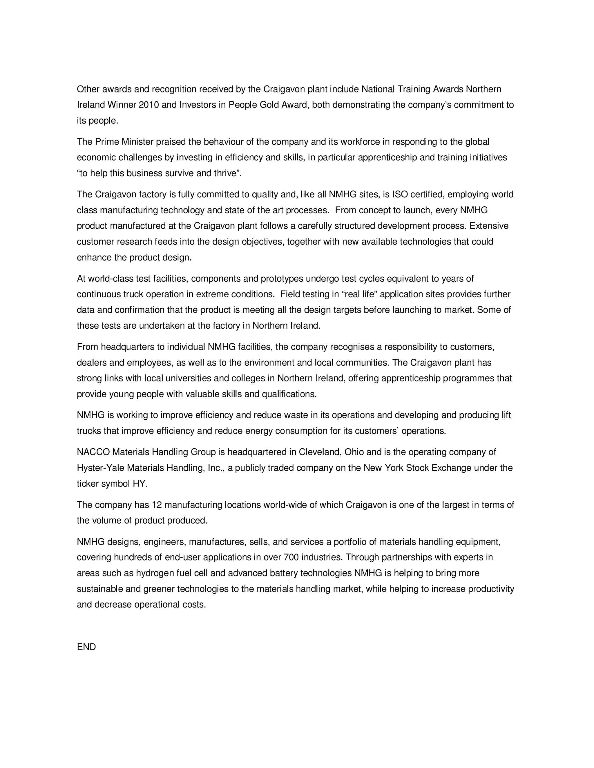 British Prime Minister visits NACCO Materials Handling Group (NMHG) f…