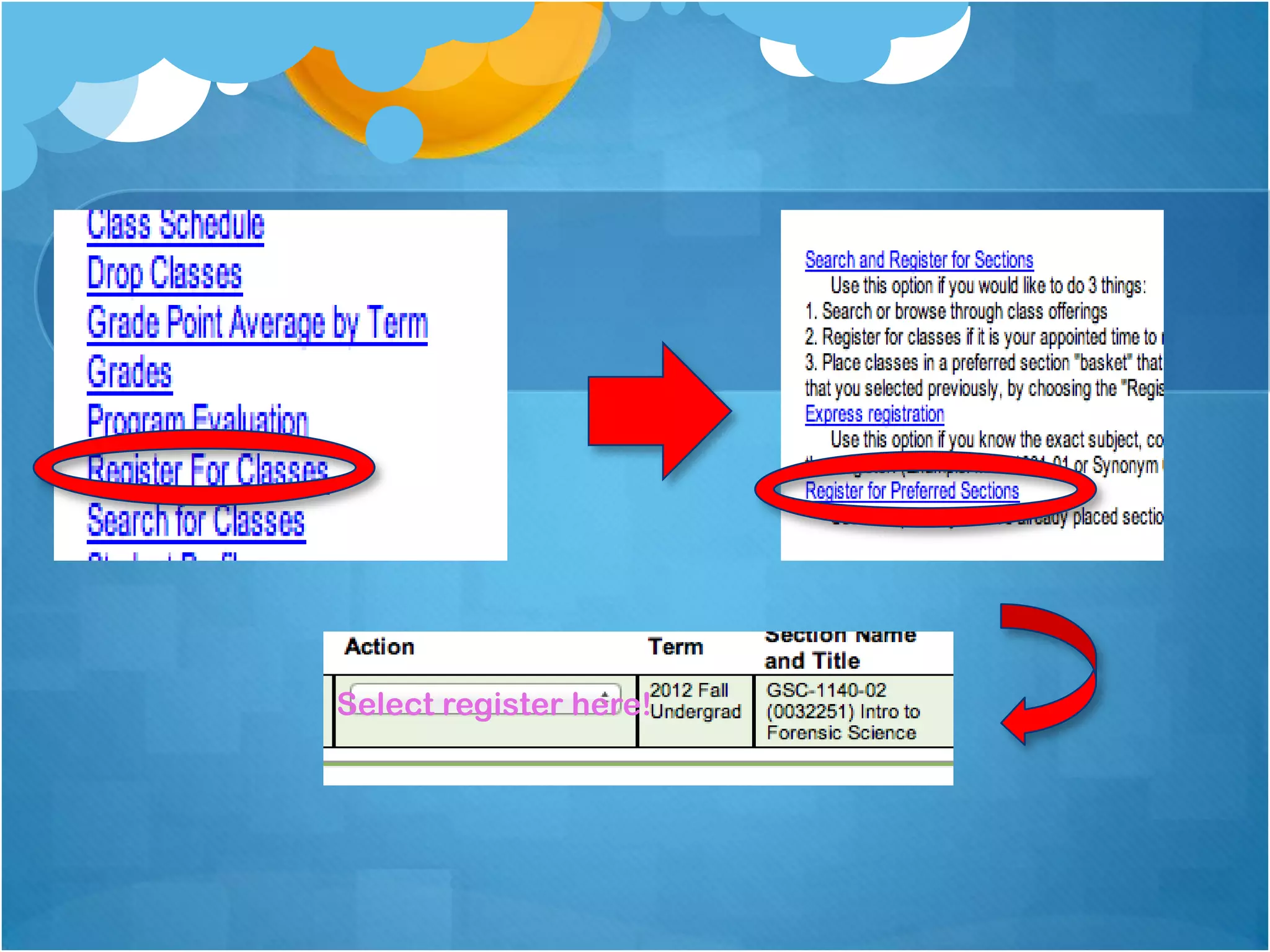 Select register here!
 
