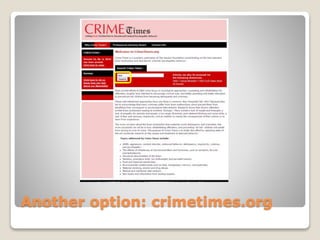 CRJS 250 Caruso Criminology Research Paper