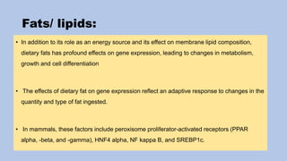 regulation of genes by fatty acids | PPTX