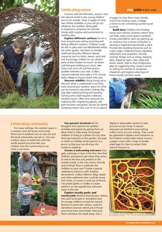Celebrating Outdoor Play: Early Years Outdoors Learning | PDF