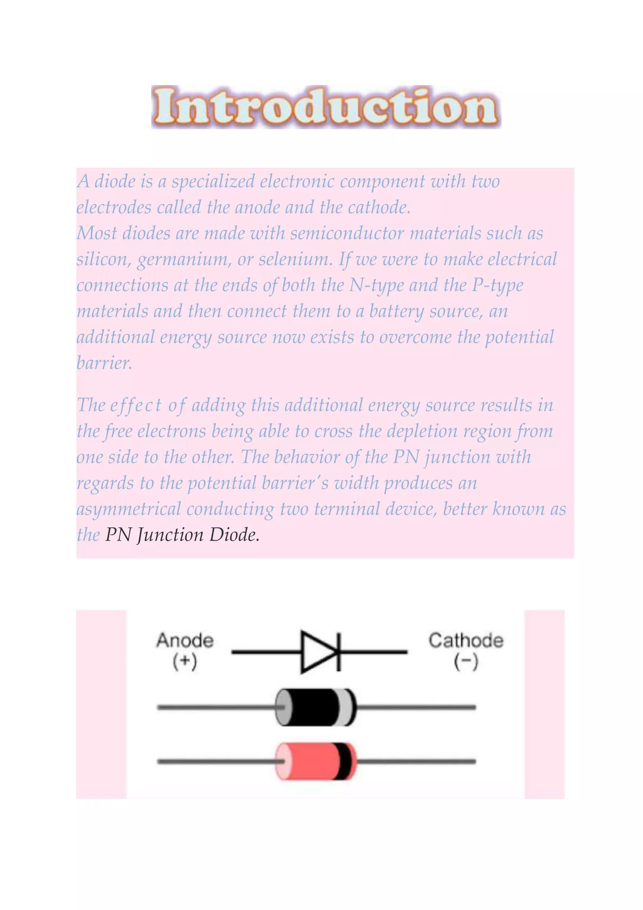 Pn junction diode class 12 investegatory project PDF