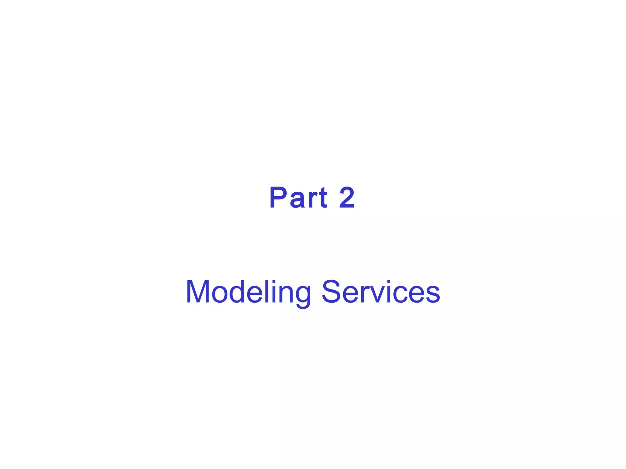 Part 2 Modeling Services 