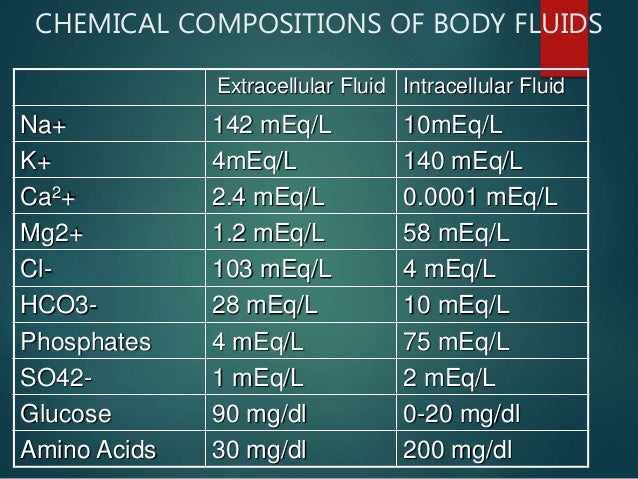 intracellular fluid composition intracellular fluid composition