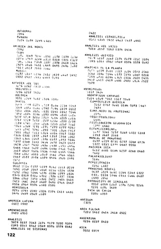 HO'iJOUR As
       '2P-)                                                                 0422
       PANAMA 
                                                             ANALISIS ESTADOIJrcu

        ]2 4    *)J?H      )295         146, 
                               JC, .! 1,3:)!            !?
                                                                                                    'Q4        %413] Q437   w46 1
   AM"-RICA -EL NORr                                                      ANAL1S1:    OEL 51JLO
      592 

                                                                             9~'018 0157 9163 0374 0436
        E u 

                                                                          ANALISIS           ,IUII4ICj
               L    1151     151 .118 C179
 ;1,3d
                                          'a,1
      L      )?2,1 0 d8                                     &' 9 I!7 JiL.3 C174 0179
                                                              ;.                                                            ,2;C 0374
                              3jJ 
0318 0'3 ?-1-'32r 
       385 655J 
 55 ? 569 0576
      '36- .3j                                                                                                              0578 082

                    '39 JJ 70J378 0419 
 4

                             
                 '4
     C425
 4- b 114451

      ' 
                  L465 0495
 49b -L.,97

     M5x )
     '151' i, 5-;7 P, 5
                 ?      5~      b                      APATr,4IA DE LA PLANTA

     0%;7  ' 13                                            ,'J'  ,1,9 0. 11 "l13 J,14
                    t2     ,       J439 
       4 
                                                                         00?3  0560
                                                          JC1d S47 
 146 L173
                                                                 J09 '2             195                                     'J18T 0218
     0532 
        3 Ii    kti        3                  '259 .?s11 02811 L3L5
                                                         '')                        3.16                                    J403 04,35
                                                            '..7 .,'13 
 J419 v481 0483                                     .,5.L4 0522
  A;I';PICA OEL 1;UW 
                                    1579

     J '4 U242 ,;J'3
      IRGLN     I;rf,:                                                   AN ORL P,)GOt
      )23b 0237 '. j 
                                                     9117 U4J4
      501 IVI A 
                                                           NDROP.GON (;AYAtUS
      )0?1   .'49 rl, 2
 y5j6
                    1       459,
      3P.A5IL
                                                                           C1]4 '.3u9 "312 0517 95,9
      )J'', "'''                                                                 Cl4P0')S I     'J4N QUI:L[CA
                   C'9
                   0,;7                       Oo 
      2-38
                                                           3u72'),57                          0151 -Udl 018h 0353 :,461
      :Ct9 Jfl1 06 t',")
 092                 r194 
 ,3Q90112                       '473

      )11i3  ill( J12 ... 121                 0I41     0142    ?144              C,)NI    NIDIU     O      PRUTEINA3

       1"     l' " )"~b l193                  0194 :203 -.C.

                                                          e
                                                          c 

       Z)7       8 D_'. 21322Iu               .14   J215 Lib
      ]211 J'J29 "'2     .27                  UL-3u 4233 -38
              427
            239
 , 
                                                             1)!Sr.1BUCION 
;EUGRAFICA

                         ,                       255 J254      I;l-C               '?""  0460
      "?6 .,b9 2
         1                      1     27 - "273         277 0262 
               E sTA    I.ECIMI N F
     .     '4C 1291  293 ?331 -. 3.a, 0 

     311 J3i? 's 3> 1314 0 16 0317                                                         257 0!b8 622 G3 8
                                                                                      361 -S
   ,3b 0331 2337 -347 (.357
 356 
    0322 
                                   C353 0481 3558
                                      j362 
                                 MANEJL DE PRAJFR&S
   1-363 L     . 67 376 03?7 >393 
   '384 
                                   0J37 U)39 0031 0257 )L68 03 6
   "337     0388         3)P3        5'4,J4 J'12 3423 0427
                                                                               ']2? 0330 03"'                    0467   055,

   )429   A"    '433                 -43u :',38
  fb64 12C48 ),t77                                45'J
 45. 

                                                   5                         MATERIA SECA

                                     0494
                                        Z,       96      u1
                                                      'TL15 
                      GC12 OJ81            0186 
 0257 0268 0460
  J:1 7 0522 ' 05?6                 -,536 '540 U549 '54b 

  )549 u55. 0553                                                                   "493
                                    j5:)7

                                      S,61     ib    U565
  0567 0577 
                                                                PALArA3ILIUAD

               0.n78                 0579 0554
 35J5 05q l

  I t,' 

      .2                                                                           9 18:7

  Cu-l IA 

                                                                             PERSISTENCIA

  UL12      2.14 C'337 G039 OL4J                        3053 0C59                  226.
                                                                                    L322
  '061     'JGb          3167                                                PRAUERAS MIXi43

                                     I1bE    U2JU     6224    )228
  "'252 Jb6                                                                       OL37       ;228       0,6.     02b
                                                                                                                   64   C264 0322
                0264                'Z 76    Oe86      0299   J304 

  0305 0309 031w                                                              033', 0338 0346 
 035J '36&0487

                                    L312    
:32b      633-   "338 

  '3346b43                                                                    c493 j55d

                '353                0381     040e      J405   0415          P       I    5    4

        ,46:
        -23     J457                U487     04193     05U4   0547          PRODUCCIriI    14ILLAS
  0558 056     0576                 0580     0595     
                       0051 U0)59 C257 )27b ' 21 02d

  VENEZUELA  A29L 
                                                                 G29c ,39

  0oe 
 0091 0192
    5                               0326 0374 0413 U43C 
                   TASA Ue CALGA

  04"b 0,89 0569                    6589 
                                    0330 u353


AMERICA LATINA 
                                                       ANI23U

  0002 0597 
                                                            ;375


AMINOACIDOS 
                                                          AREA FOLIAR

  0400 8550 
                                                            0220 G412 0414 3418 0522

ANALISIS   ANALIIS 
                                                   ARGENTINA

                                                                         0236 0237           0403

  0009 0157 0163 3174 nl79 0200 0374

  0385 0553 
0562 0569 0576 0578 0582

  ANALISIS DE SISTEMAS 
                                               ASIA

                                                                         0032 03'.9


122
 