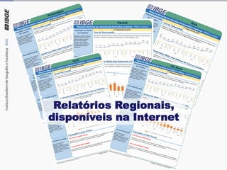 Relatórios Regionais,
disponíveis na Internet
 