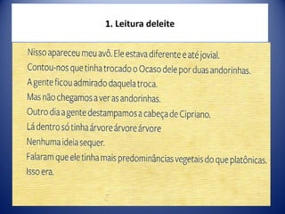 1.1. Leitura deleite
 