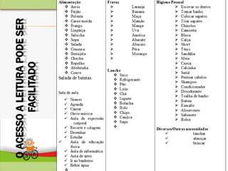 OACESSOALEITURAPODESER
FACILITADO
 