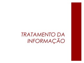 TRATAMENTO DA
INFORMAÇÃO
 