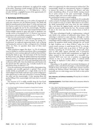 Solar radiation management with a tethered sun shield | PDF