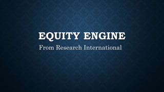 From Research International
EQUITY ENGINE
 