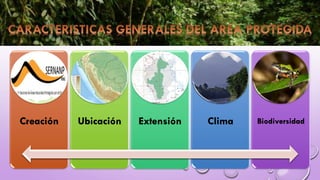 Creación Ubicación Extensión Clima Biodiversidad
 