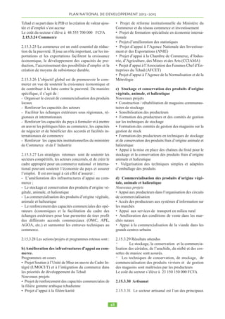 PLAN NATIONAL DE DEVELOPPEMENT  